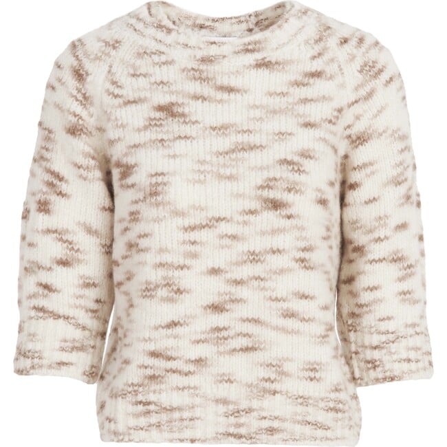 Women's Annette Sweater, Cream/Taupe Multi