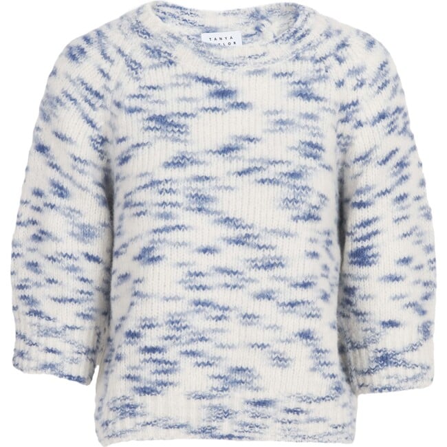 Women's Annette Sweater, Cream/Bluebird Multi