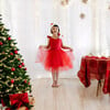 Red Holiday Dress with Santa Hat - Costumes - 2