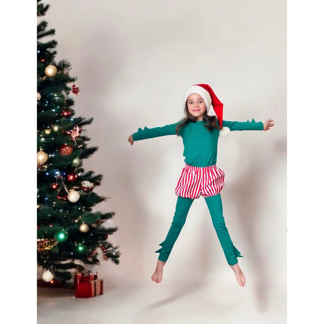 Candy Cane Elf Costume Green - Costumes - 3