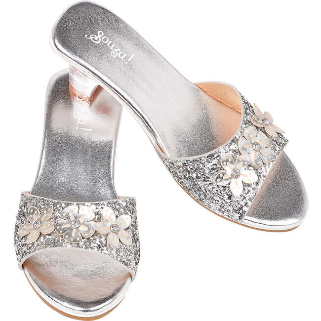 Mariona - High heel slipper, metallic silver