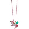 Rainbow Glitter Unicorn Necklace, Pink - Necklaces - 1 - thumbnail