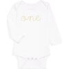 Baby One Long Sleeve Onesie, Metallic Gold - Onesies - 1 - thumbnail