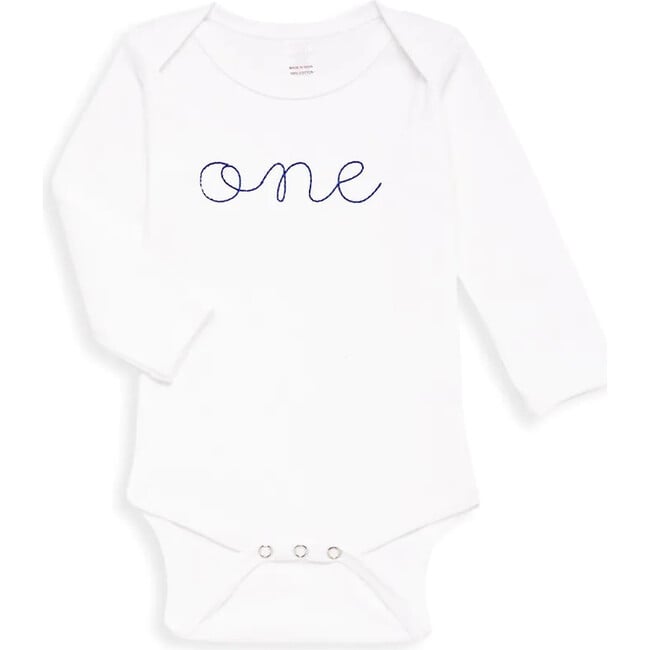 Baby One Long Sleeve Onesie, Navy