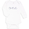 Baby One Long Sleeve Onesie, Navy - Onesies - 1 - thumbnail