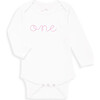 Baby One Long Sleeve Onesie, Hot Pink - Onesies - 1 - thumbnail