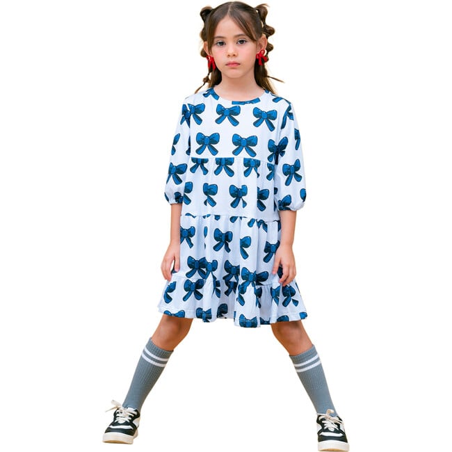 Blue Bow Fall In Love Dress