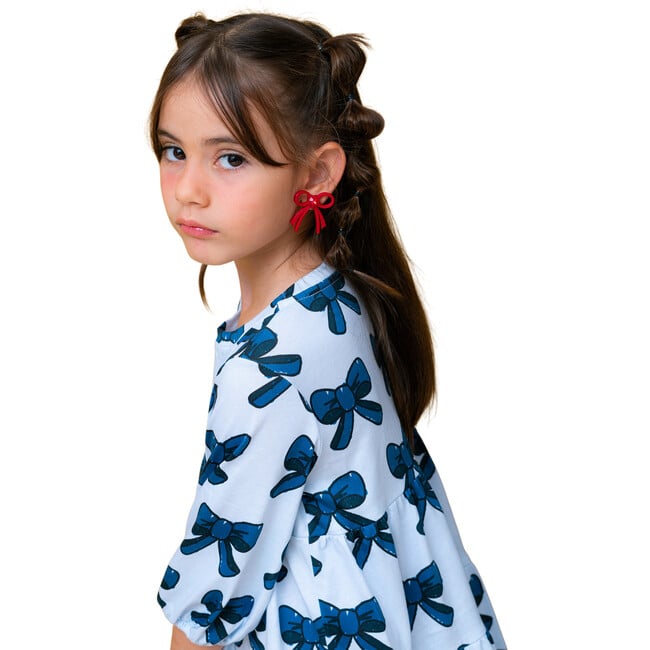 Blue Bow Fall In Love Dress - Dresses - 3