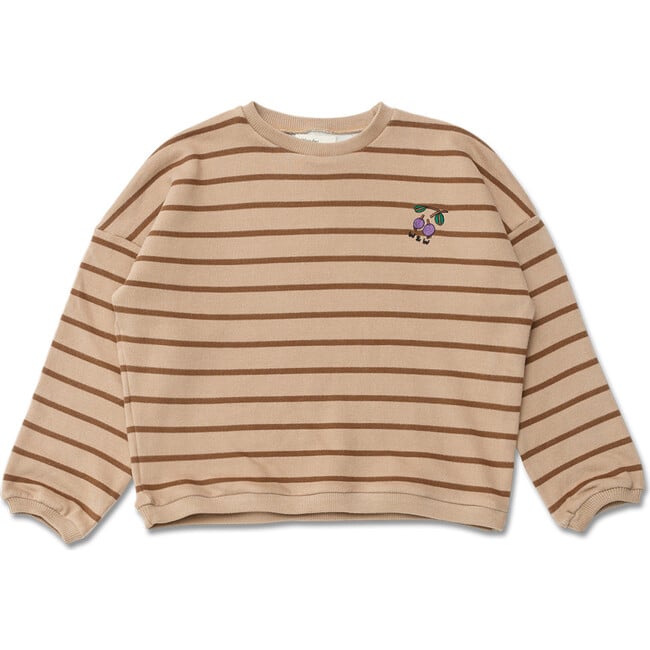 Striped Cherry Sweatshirt, Clay Stripe