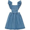 Ruffle Pinafore, Denim - Dresses - 1 - thumbnail