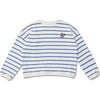 Striped Cherry Sweatshirt, Blue Stripe - Sweatshirts - 1 - thumbnail