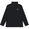 Rib Turtleneck, Black - T-Shirts - 1 - thumbnail