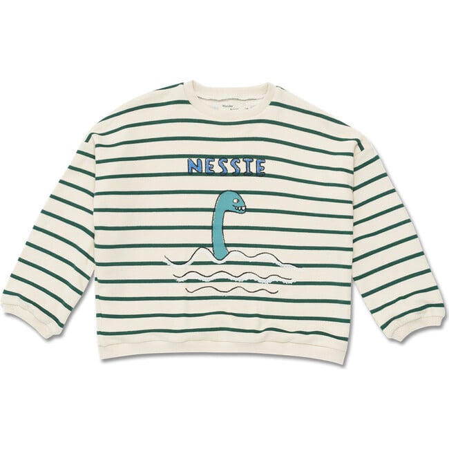 Nessie Sweatshirt, Green Stripe