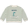 Nessie Sweatshirt, Green Stripe - Sweatshirts - 1 - thumbnail