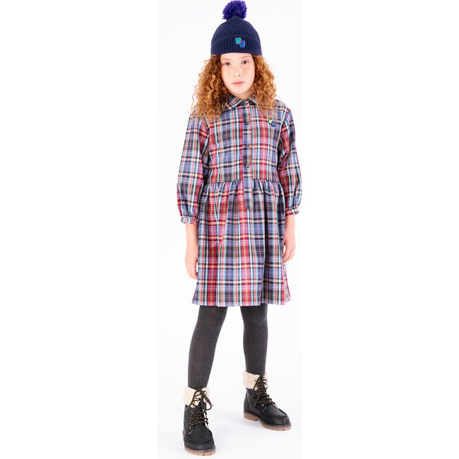 Morag Dress, Blue Multi Plaid - Dresses - 2