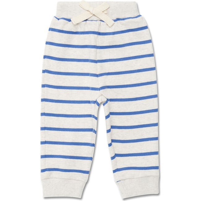 Baby Sweatpants, Blue Stripe - Sweatpants - 1