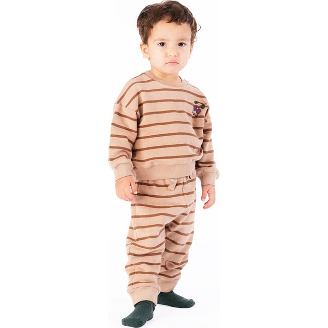 Baby Sweatpants, Clay Stripe - Sweatpants - 2