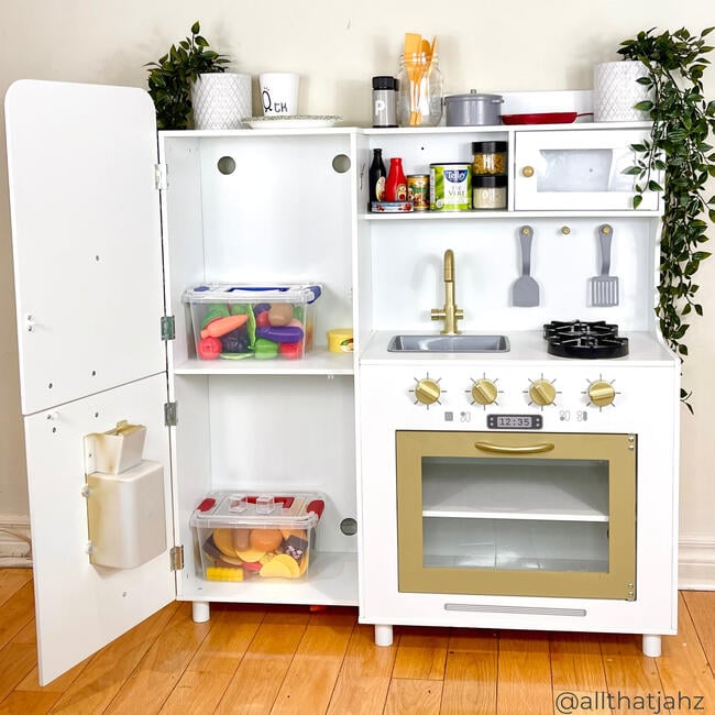 Little Chef Mayfair Retro Play Kitchen, White - Play Kitchens - 10