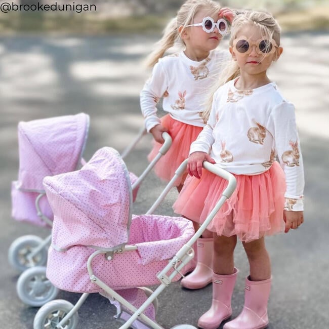 Olivia's Little World Buggy-Style Doll Stroller, Pink/Gray - Doll Accessories - 7