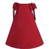 Luneta Off Shoulder Bow Dress, Red - Dresses - 1 - thumbnail