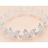 Crystal Wreath Floral Crown, Silver - Hair Accessories - 2