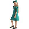 Luneta Off Shoulder Bow Dress, Green - Dresses - 6