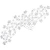 Crystal Rhinestone Botanical Hair Comb, Silver - Hair Accessories - 1 - thumbnail