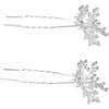 Crystal Rhinestone Accented Hair Pins, Silver - Hair Accessories - 1 - thumbnail