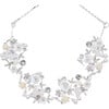 Crystal Flower Ivory Hair Vine, Silver - Hair Accessories - 1 - thumbnail