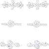 Crystal Flower & Droplet Hair Clips, Silver - Hair Accessories - 1 - thumbnail