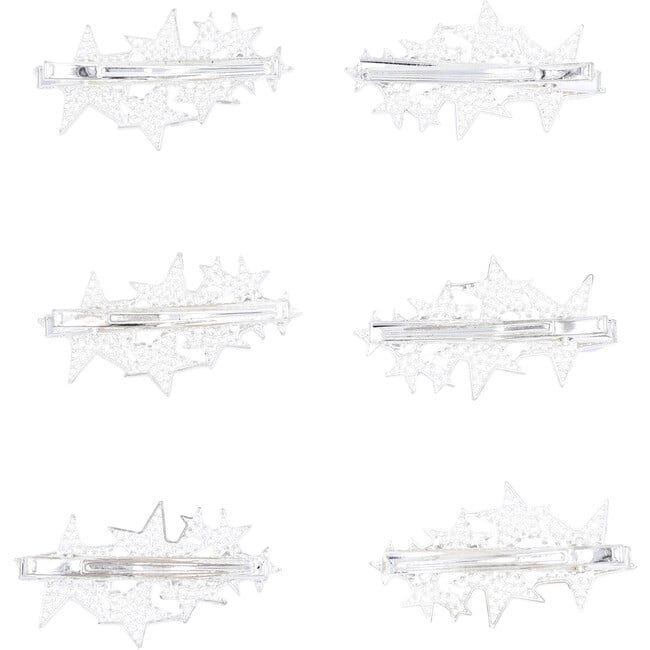 Crystal Star Collection Hair Clips, Silver - Hair Accessories - 3