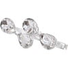 Crystal Flower & Droplet Hair Clips, Silver - Hair Accessories - 4