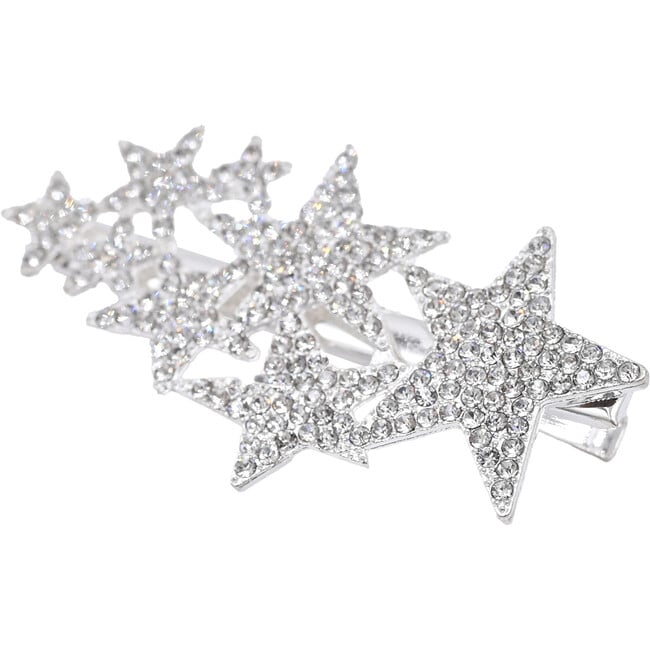 Crystal Star Butterfly & Flower Hair Clips, Silver - Hair Accessories - 3