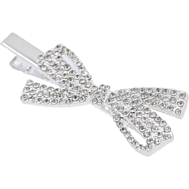 Crystal Bow & Butterfly Mosaic Hair Clips, Silver - Hair Accessories - 3