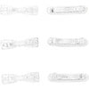 Crystal Bow & Pearl Studded Hair Clips, Silver - Hair Accessories - 4