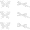 Crystal Butterfly & Bow Hair Clips, Silver - Hair Accessories - 1 - thumbnail