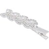 Crystal Ribbon & Flower Hair Clips, Silver - Hair Accessories - 2