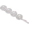 Crystal Ribbon & Flower Hair Clips, Silver - Hair Accessories - 3