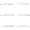 Crystal Ribbon & Flower Hair Clips, Silver - Hair Accessories - 4