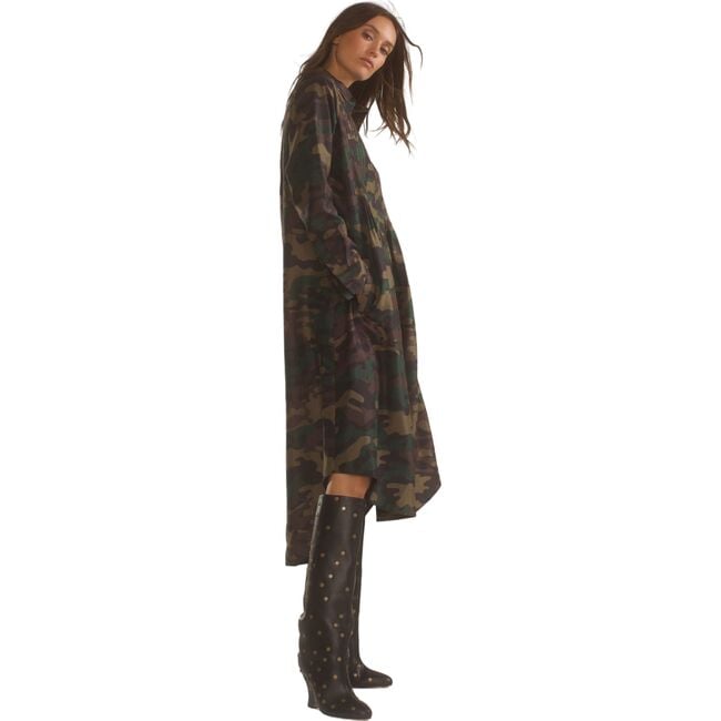 Women's Camouflage Shirt Dress - Dresses - 2