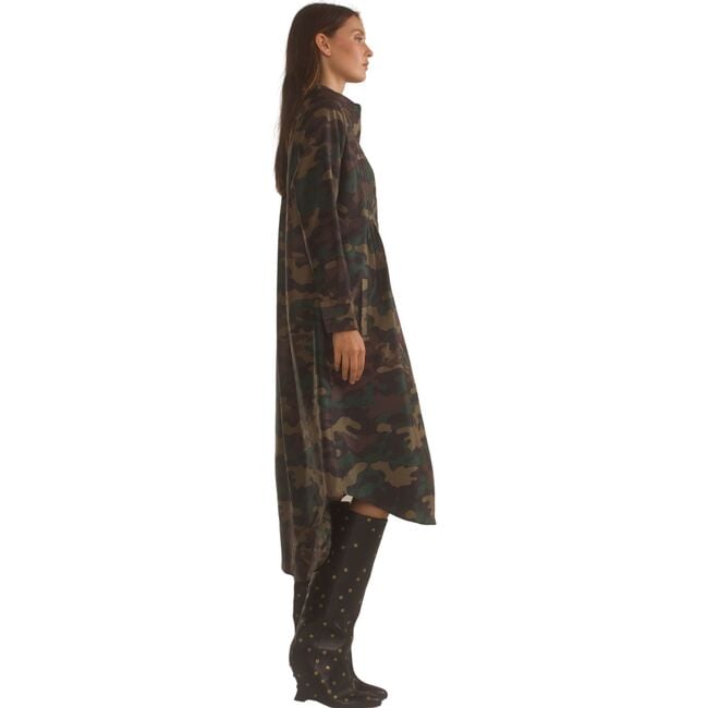 Women's Camouflage Shirt Dress - Dresses - 3