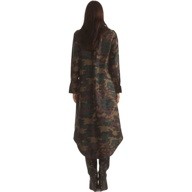 Women's Camouflage Shirt Dress - Dresses - 4