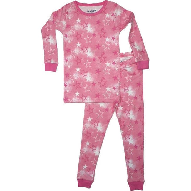 Kids Pajamas, Pink Spray Star