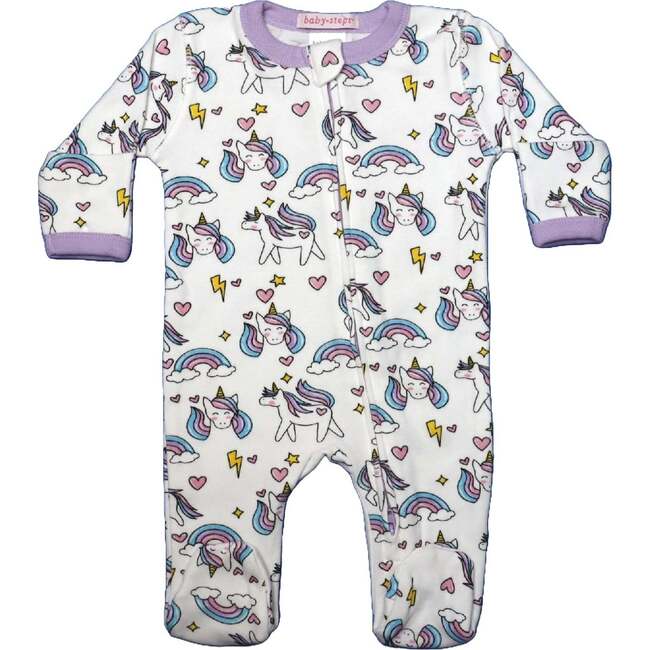 Baby Zipper Footie, Unicorn