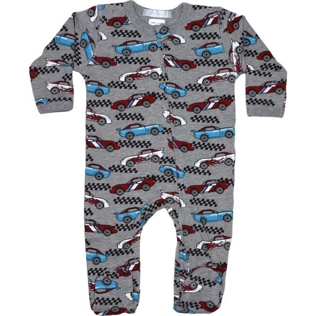 Baby Zipper Footie, Racer - Footie Pajamas - 1