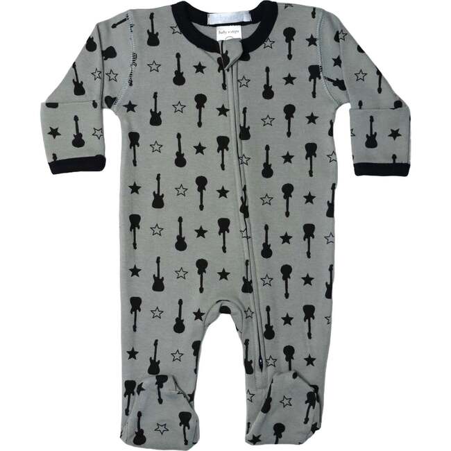 Baby Zipper Footie, Rock - Footie Pajamas - 1