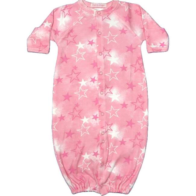 Baby Converter Gown, Pink Spray Star