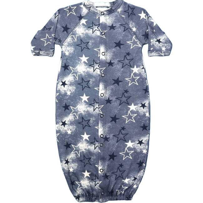 Baby Converter Gown, Blue Spray Star