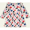 Kids Shapes Print Ruffle Long Sleeve High Waist Skirt Dress, Multicolors - Dresses - 1 - thumbnail