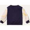 Kids Shapes Print Crew Neck Drop Shoulder Sweatshirt, Navy - Sweatshirts - 3